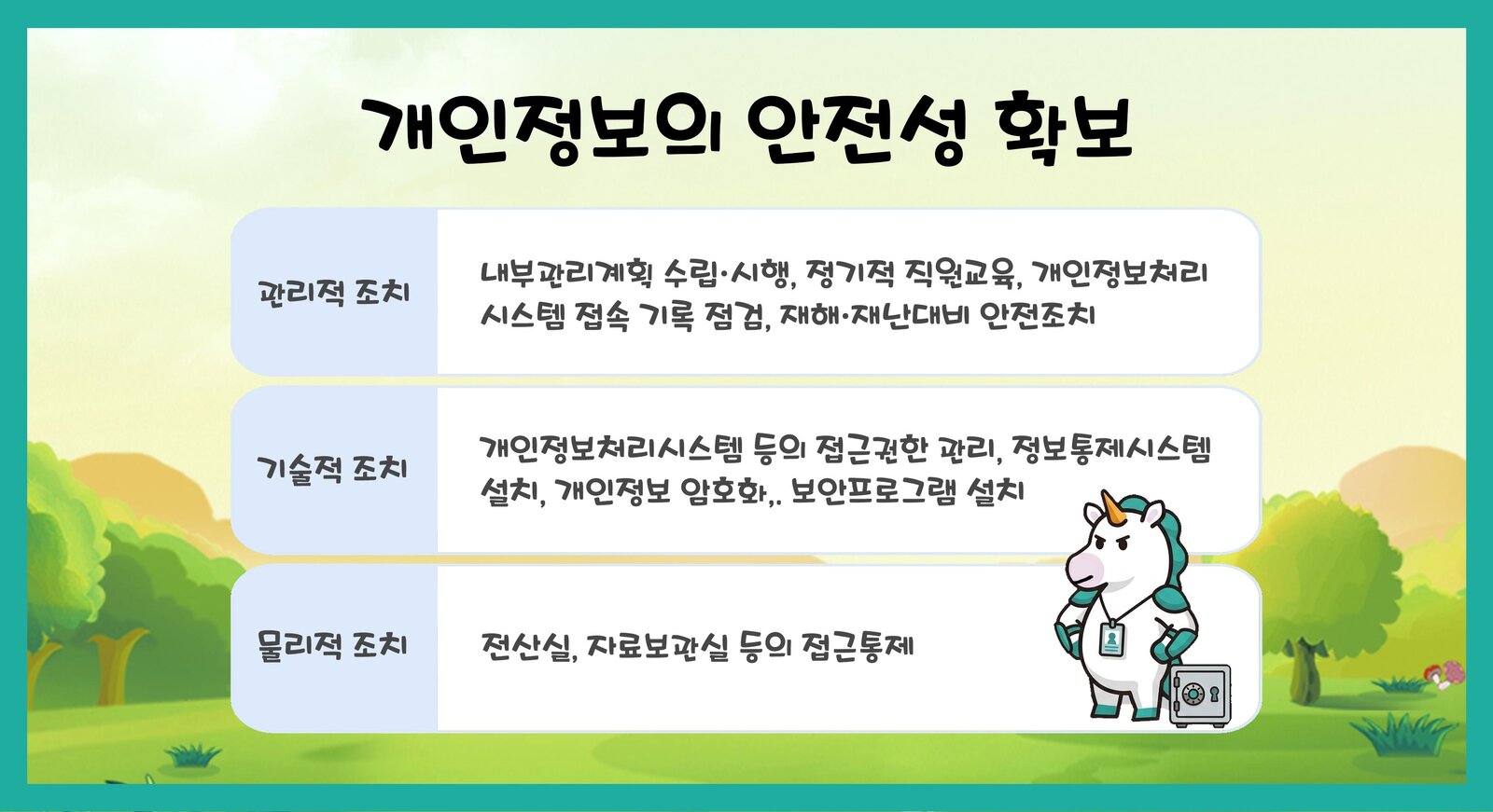알기 쉬운 개인정보 처리방침 7페이지